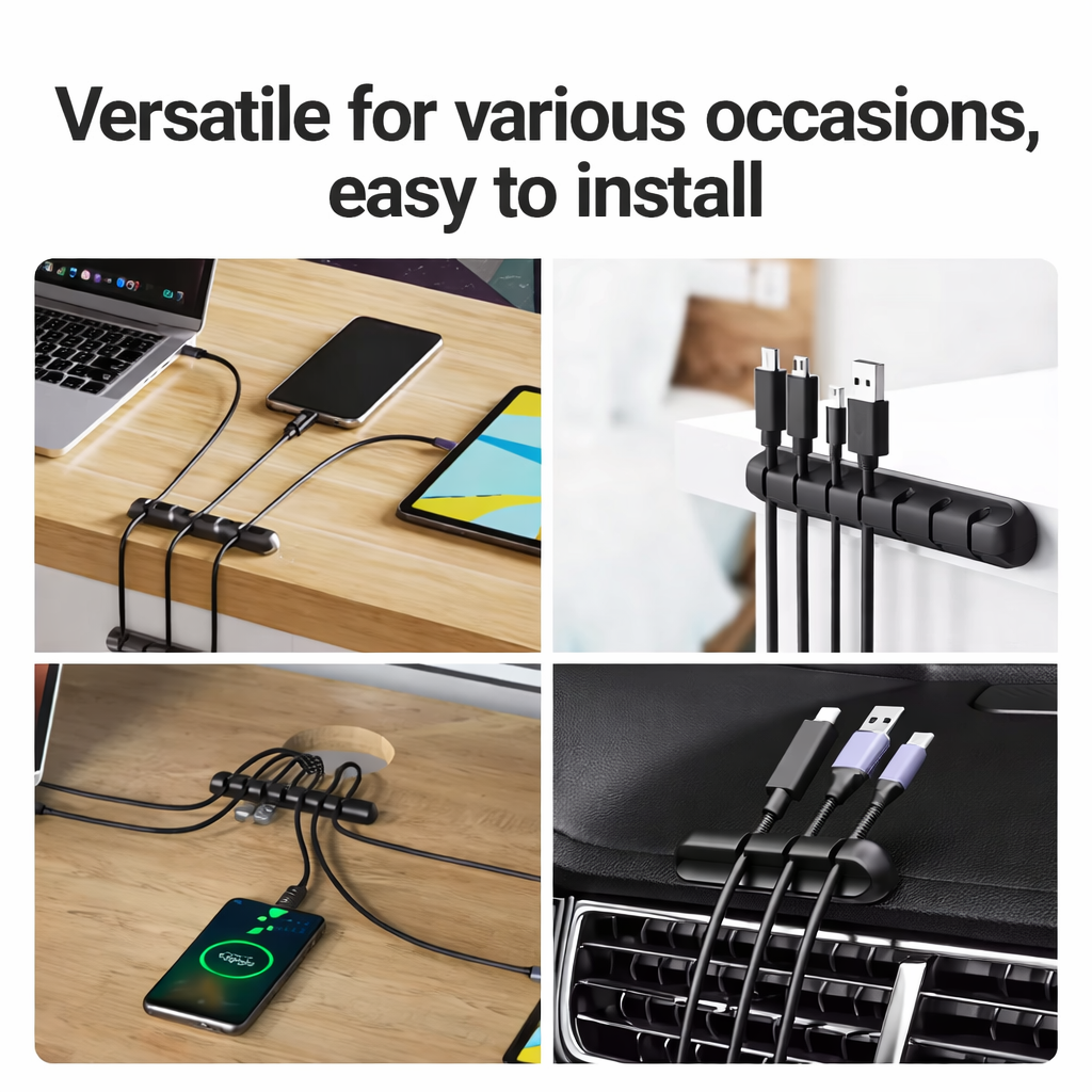 Magnetic Cable Organizer – Clean Desk in Seconds